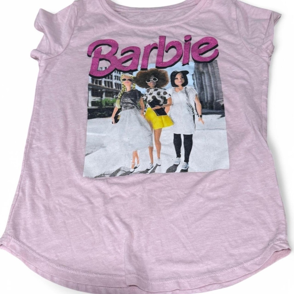 Girls Pink Barbie Graphic Tee
